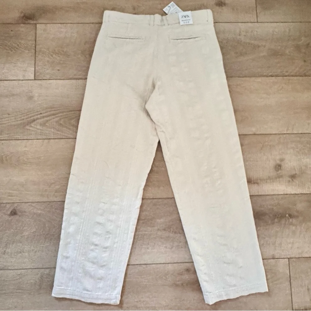 Men's Relaxed Fit‎ Resortwear Beige Trouser Pants Size 32 Beachy Travel Coastal